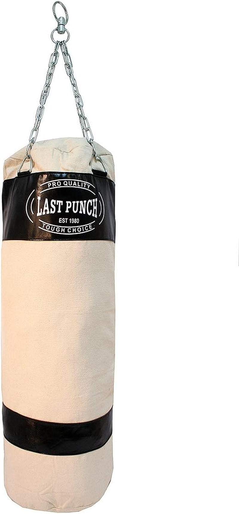 Heavy Duty Black Punching Bag with Chains