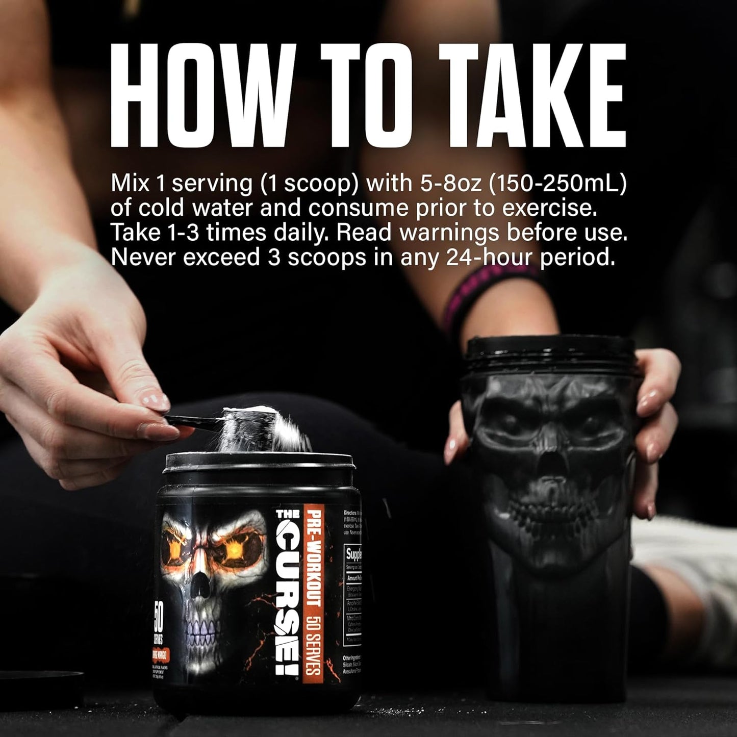 the Curse! Blue Raspberry Pre Workout Powder with Creatine – Extreme Energy Preworkout for Men & Women – 50 Servings – L Citrulline, Beta Alanine & Caffeine for Pump, Strength & Focus