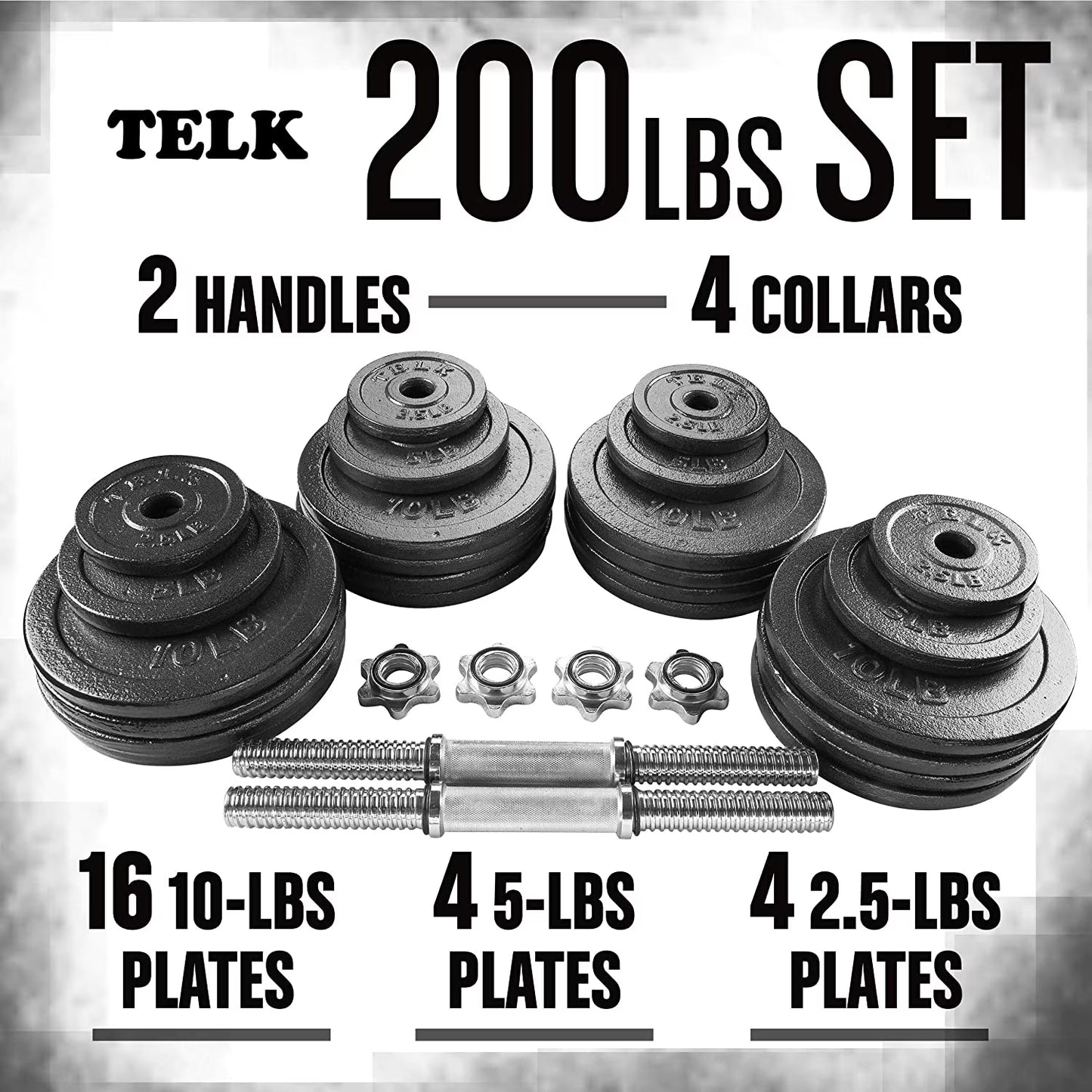 Adjustable Dumbbells 200 Lbs., Hand Weights for Home Gym