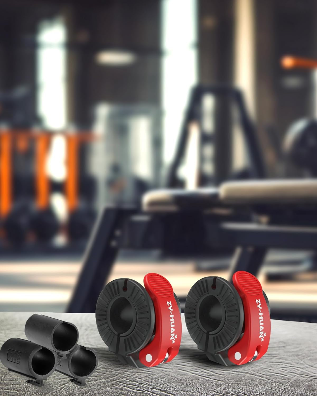 Pro Barbell Clips 1 Inch Barbell Clamps 0.9-1.18Inch Quick Release Weight Clips for Bars Multi-Size Adjustable Olympic Barbell Clamps