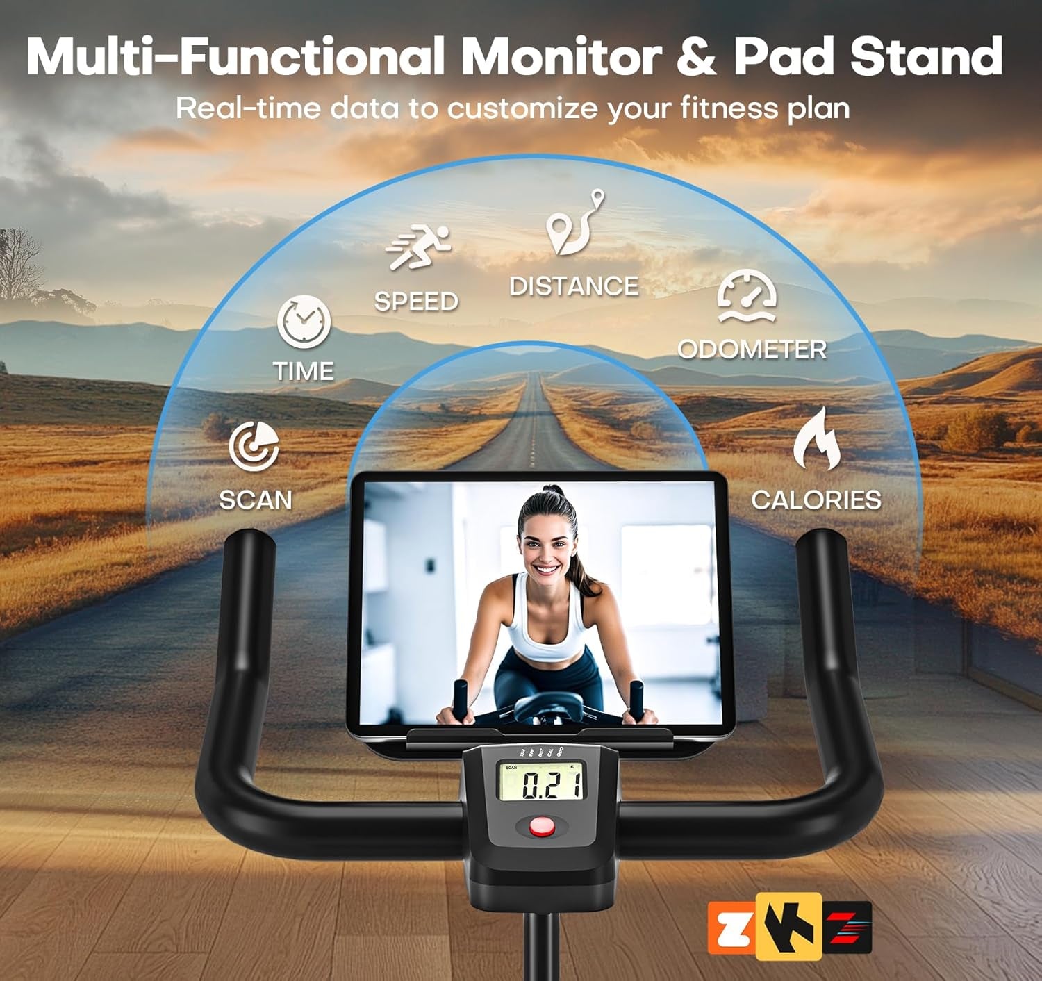 Exercise Bike,  Quiet Adjustable Magnetic Resistance Stationary Bike for Home Cardio with App Compatible, 350LB Weight Capacity Indoor Cycling Bike with Comfortable Seat & Digital Display