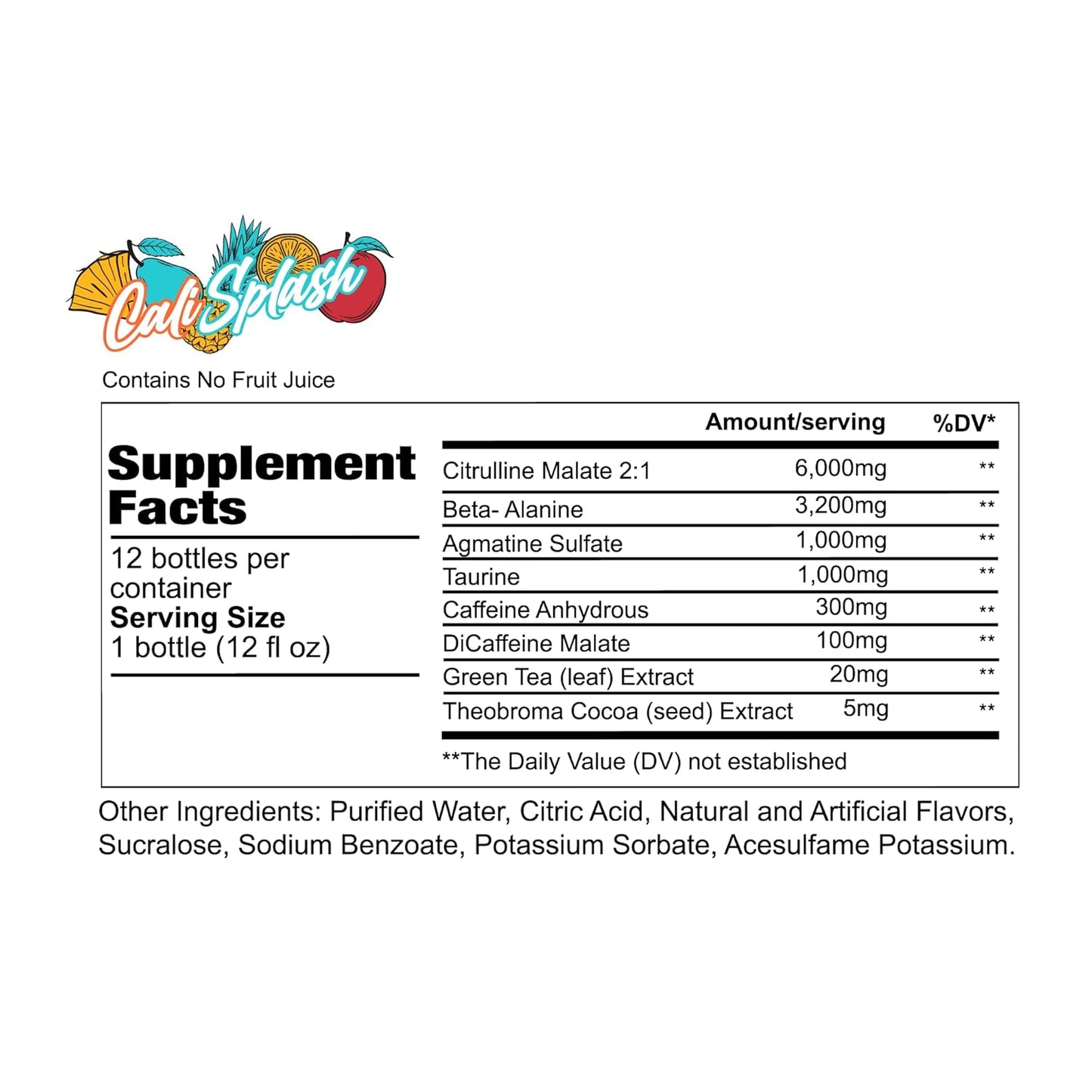 Total War Ready to Drink Pre Workout - Endurance Boosting, Keto Friendly RTD Formula - Amino Acid + Citrulline Malate Pre Workout Drink for Men & Women (Cali Splash, 12 Servings)