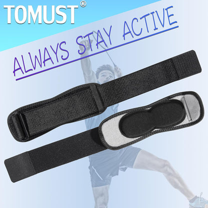 Tennis Elbow Brace - Adjustable Forearm Support Band with Gel Compression Pad, Elbow Strap for Bursitis, Golfers, Tendinitis, Effective Pain Relief, Sports - Both Men, Women (Single), L-XL