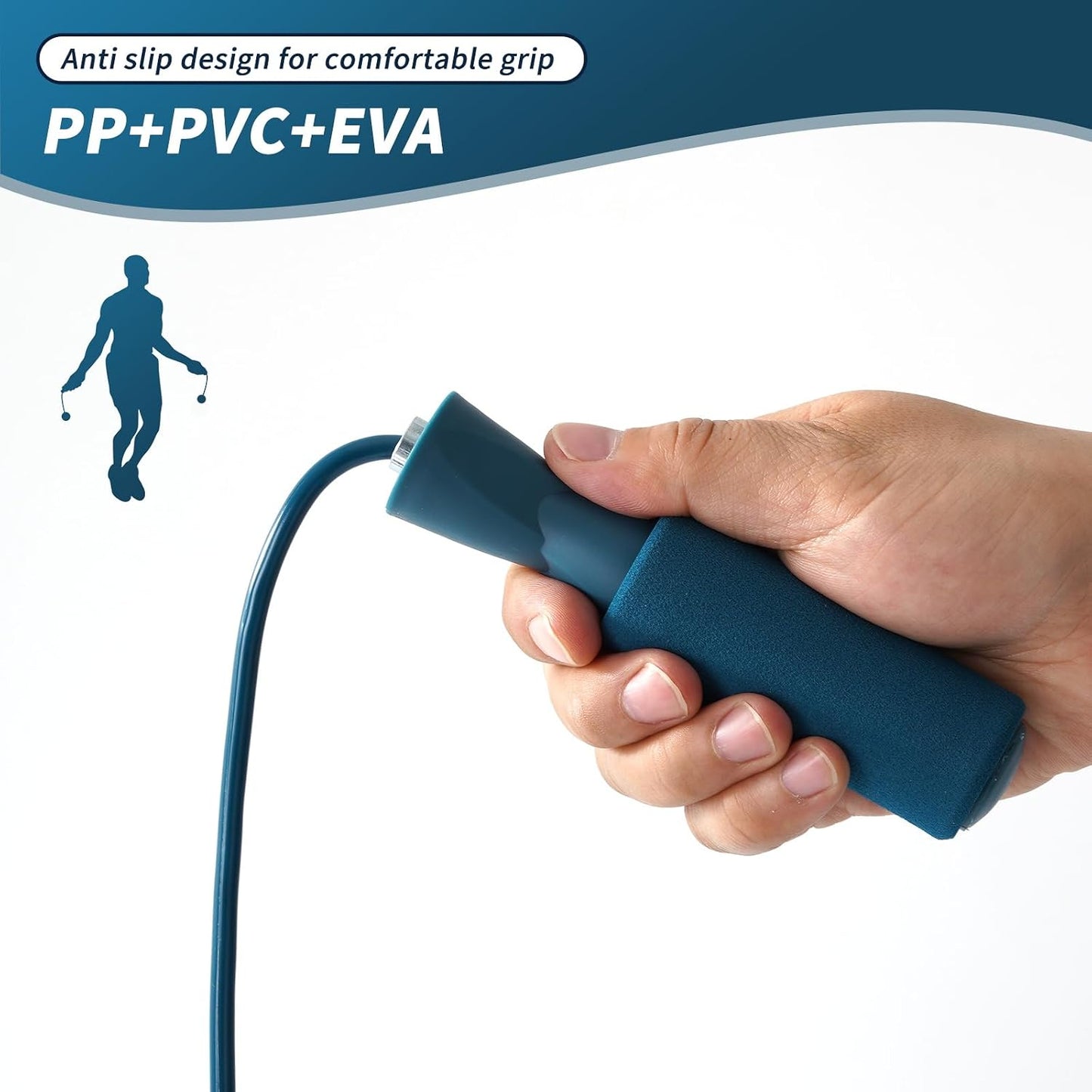 Cordless Jump Rope with Weight Ball, Fitness Training Jump Rope, Indoor Home Exercise, Suitable for Men Women.