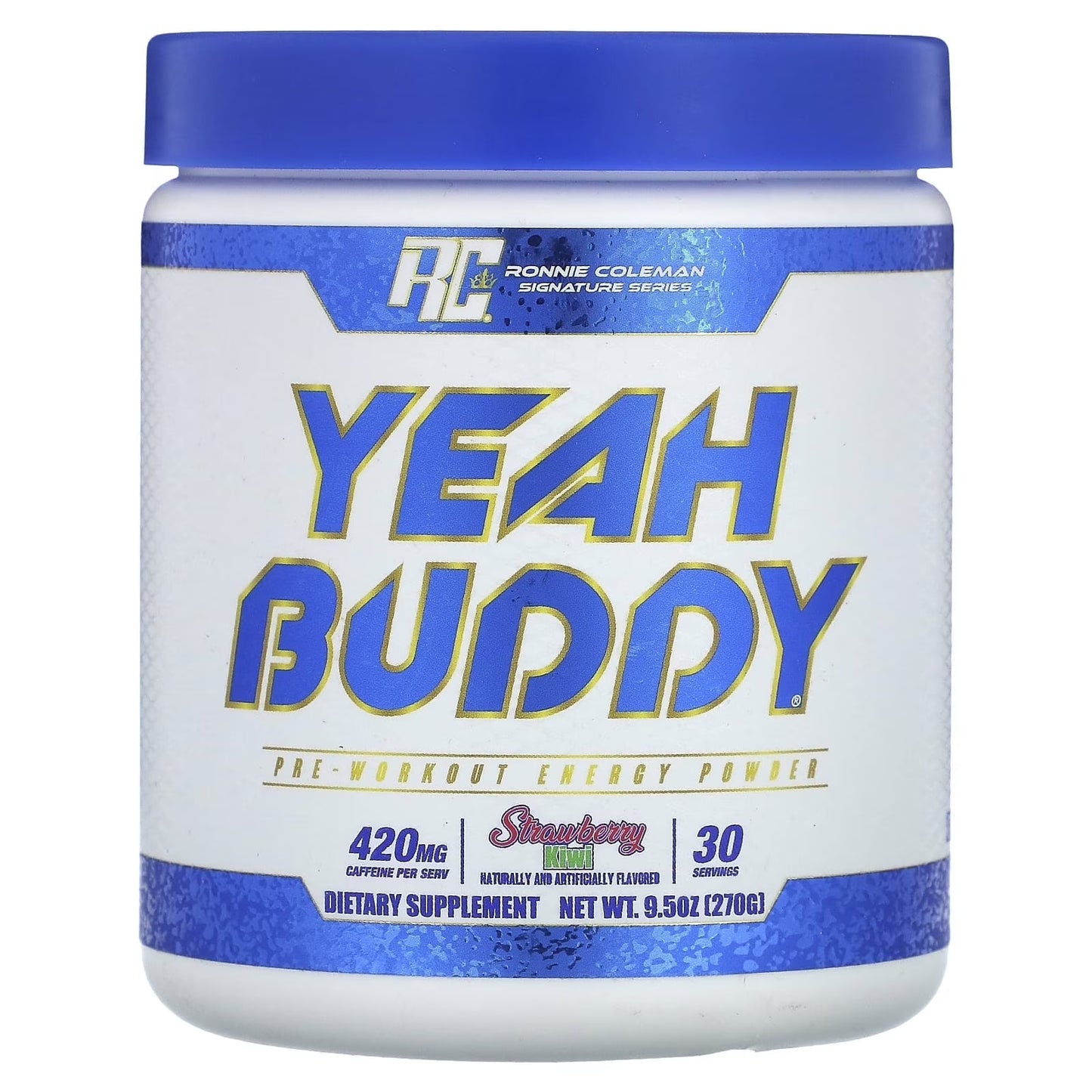 , Yeah Buddy, Pre-Workout Energy Powder, Strawberry Kiwi, 9.5 Oz (270 G)
