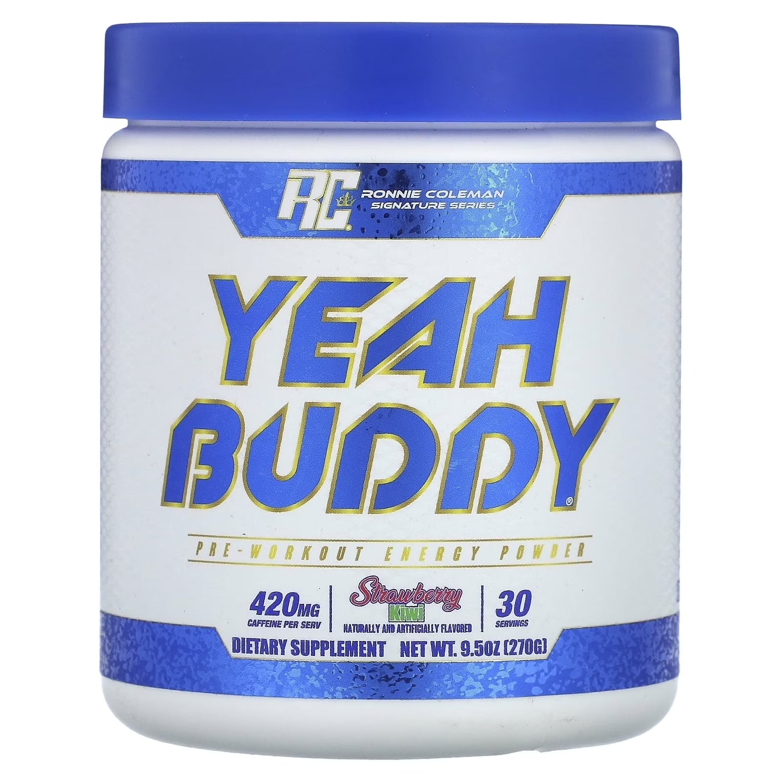 , Yeah Buddy, Pre-Workout Energy Powder, Strawberry Kiwi, 9.5 Oz (270 G)