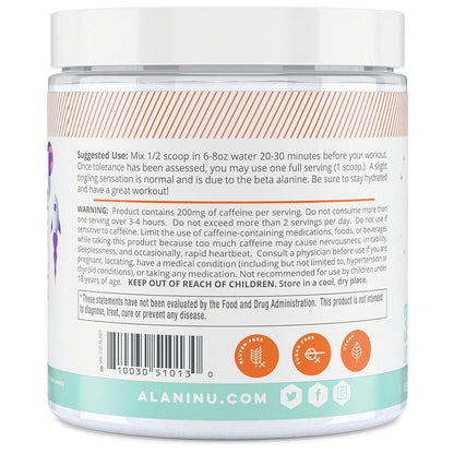 Pre Workout Powder GLAXAY Lemonade, Amino Energy Boost, Endurance Supplement, Sugar Free, 200Mg Caffeine, L-Theanine, Beta-Alanine, L-Citrulline, 30 Servings