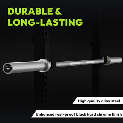 45 Lb ( 20Kg ) Olympic Barbell, 2-Inch Weight Bar for Bench Press, 1500 Lb High-Capacity, 7-Foot, Standard Powerlifting Strength Training Gym Home Workout Weightlifting ( Silver &Black)