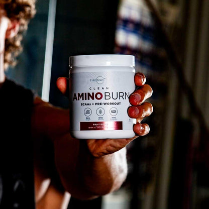 Aminoburn - Natural Pre Workout + BCAA (Tropical Punch | 30Serv) Sugar Free Bcaas Amino Acids Supplement Keto Preworkout, Amino Preworkout and Post Workout Drink