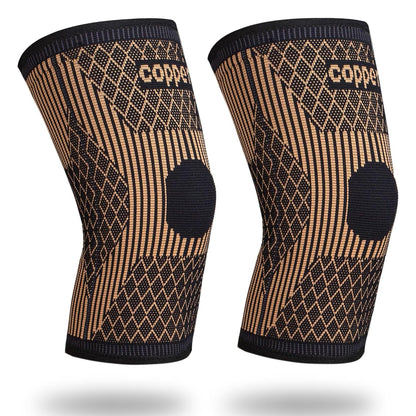 Knee Brace for Women & Men1 Pair, Copper Knee Braces for Knee Pain and Support, Copper Ions Fiber Compression Knee Sleeve for Running, Meniscus Tear, ACL, Joint Pain Relief (2, Xx-Large)