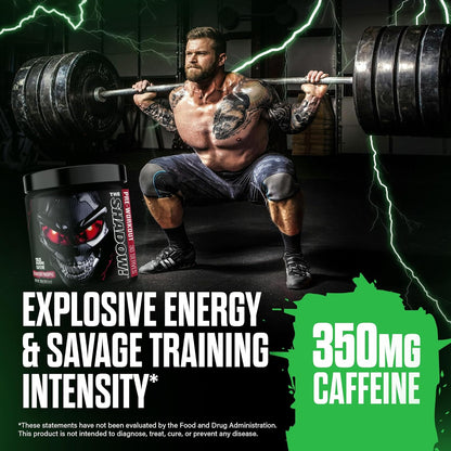 the Shadow! High Stim Preworkout – Pre Workout Powder for Men & Women, High Caffeine Pre Workout for Energy, Mental Focus & Strength, Blue Raspberry, 5 Servings