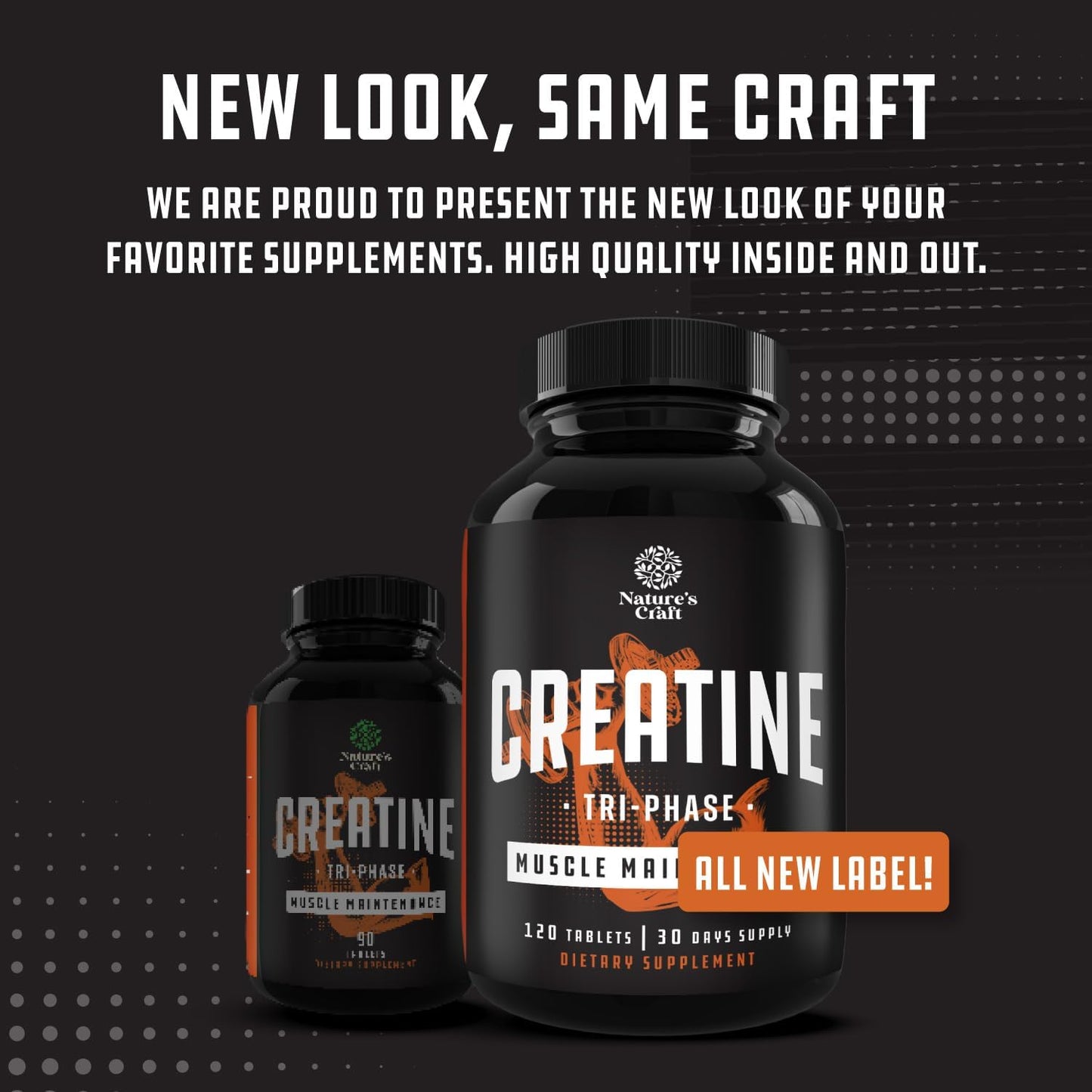 High Strength Tri Phase Creatine Tablets for Women & Men - Formula Blend of Creatine Monohydrate, 300Mg HCL & Pyruvate Supplement - Muscle Mass Gain & Recovery Supplement - 120 Count