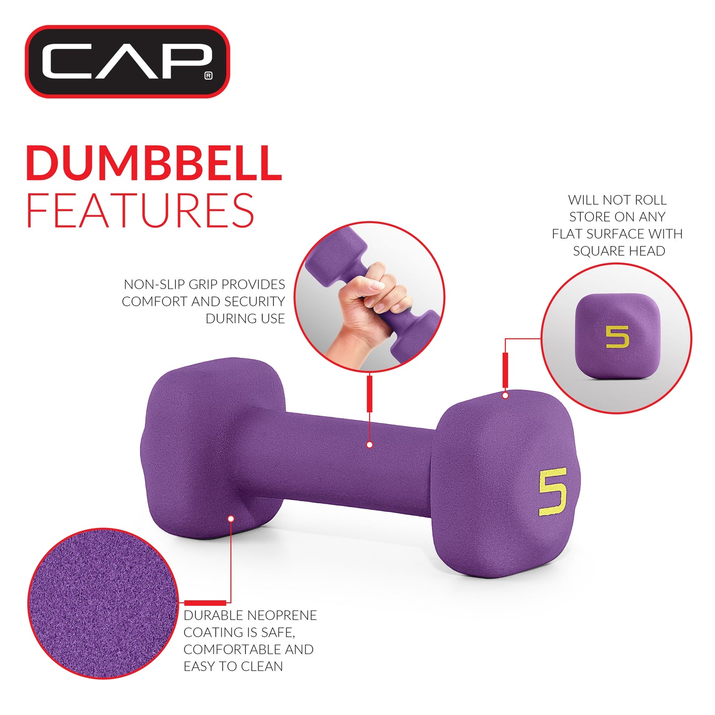 32 Lb Neoprene Zen Dumbbell Set with Rack