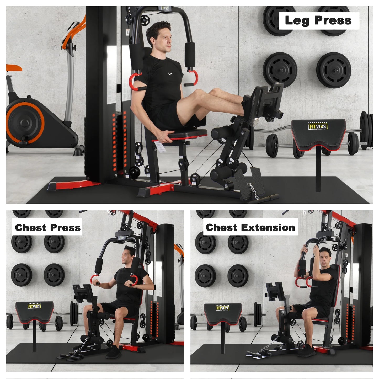 LX770 Multifunctional Full Home Gym System Workout Station with 160 Lbs Weight Stack, One Station with Leg Training Pedal, Comes with Installation Instruction Video, Ships in 6 Boxes