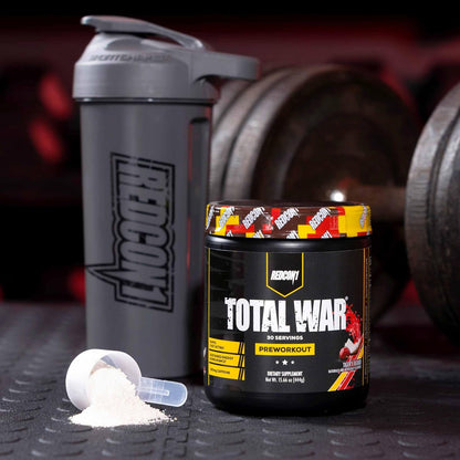 Total War Pre Workout - Beta Alanine + Citrulline Malate Keto Friendly Preworkout for Men & Women with 320Mg of Caffeine - Fast Acting -Blue Lemonade (30 Servings)