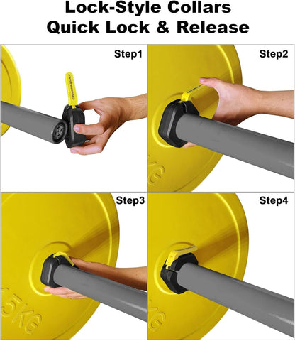 Barbell Collars Barbell Clips, Only for 2 Inch Olympic Barbell Clamps,Non-Slip Weight Clamps Quick Release Barbell Collar for Workout Weightlifting, Gym Equipment Accessories