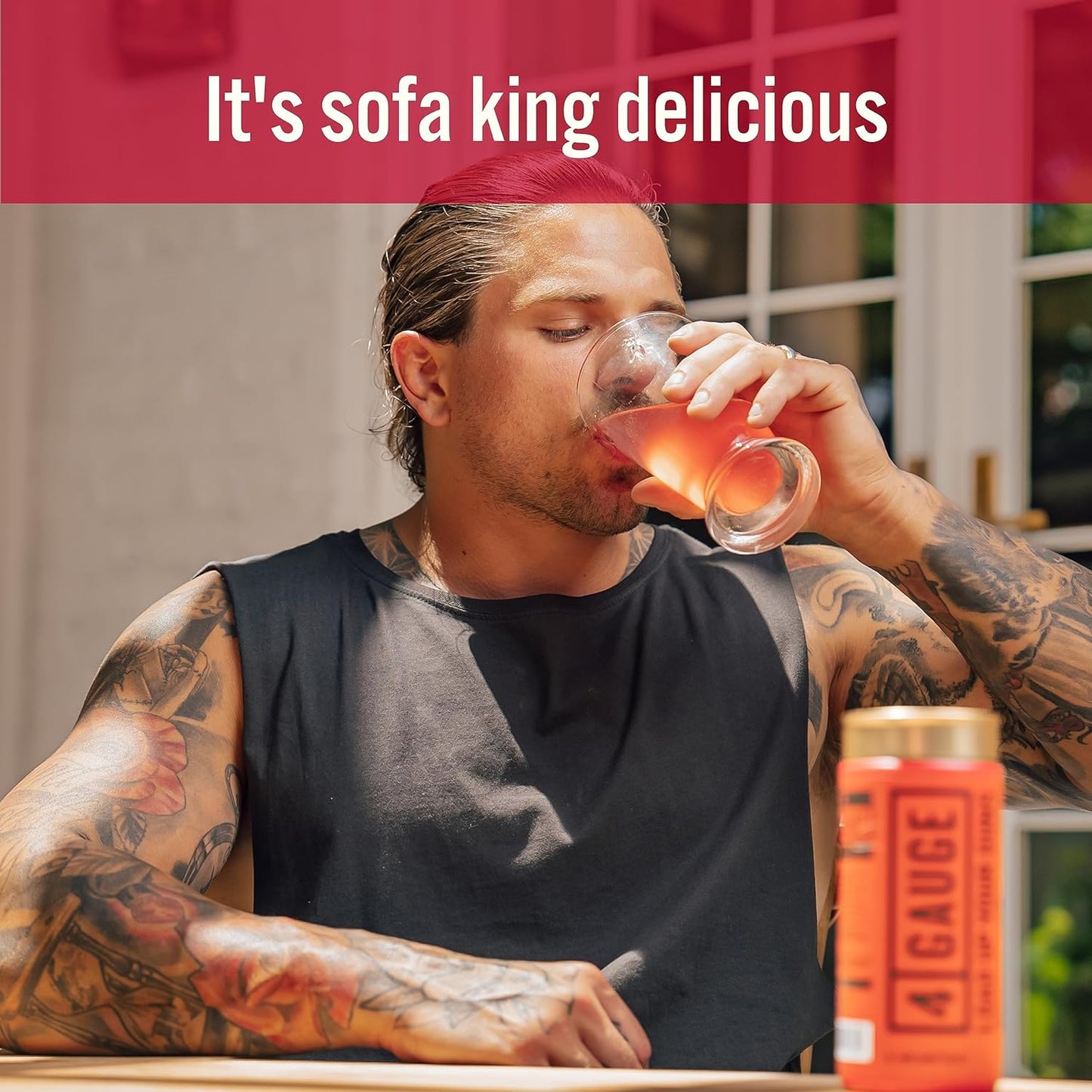 4 Gauge Explosive Preworkout without the Jitters | 30 Servings | Nitric Oxide Booster | L-Citrullline, L-Carnitine, Creatine | No Artificial Ingredients (Fruit Blast)
