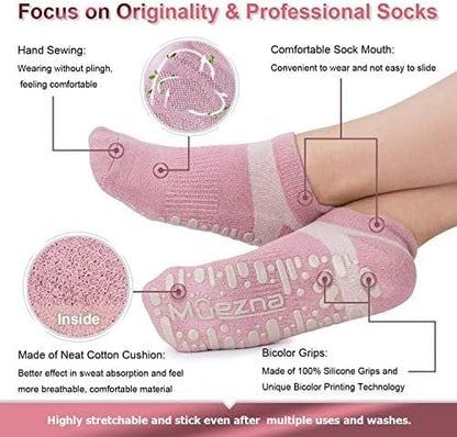 Step with Confidence: Non-Slip Yoga Socks for Women - Perfect for Pilates, Barre, and More (Sizes 5-10)