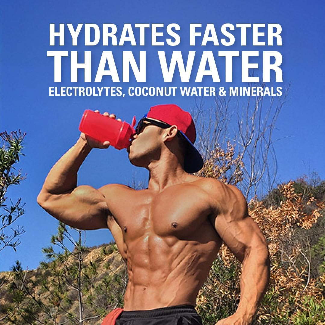 Hydreau Electrolytes Powder No Sugar - Hydration Powder for Endurance & Energy - Electrolyte Powder for Men & Women - Sugar Free Electrolytes - Kiwi Strawberry (40 Serves)