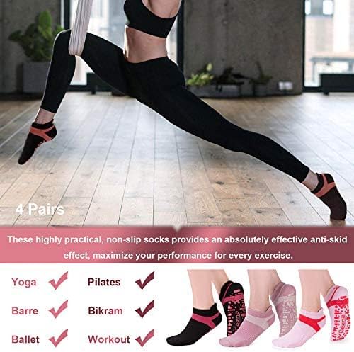 Step with Confidence: Non-Slip Yoga Socks for Women - Perfect for Pilates, Barre, and More (Sizes 5-10)
