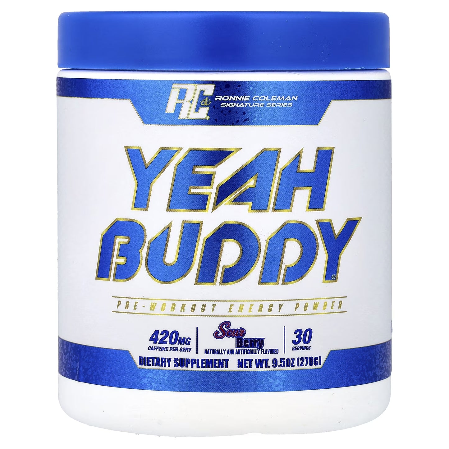 , Yeah Buddy, Pre-Workout Energy Powder, Strawberry Kiwi, 9.5 Oz (270 G)
