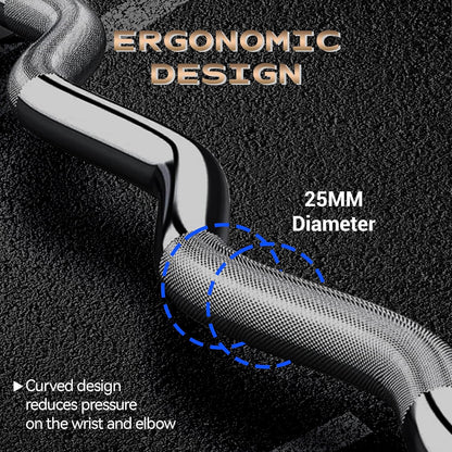 Barbell for Home Gym, 500LB to 1500LB Capacity with Copper Sleeves, for Weightlifting & Powerlifting (Multiple Sizes: 4FT Short B-Ar, 47" EZ Curl B-Ar, 7FT Power B-Ar)