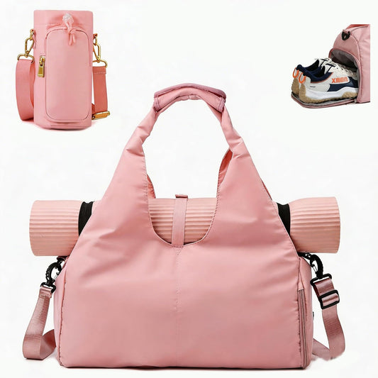 Yoga Mat Bag, Sport Yoga Gym Bag for Women, Lightweight Yoga Mat Bag Carrier with Yoga Strap, Carryall Yoga Tote Bag