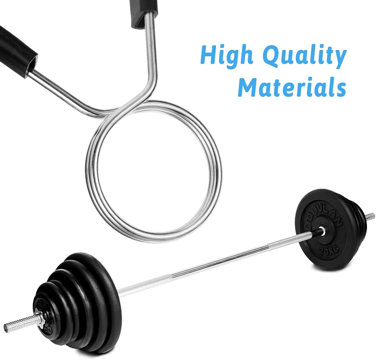 2 Inch Barbell Clamps, 4 Pcs Weight Barbell Clips, Barbell Spring Lock Collars, Barbell Handle Locking Clip for Strength Training Gym Fitness Training Accessories