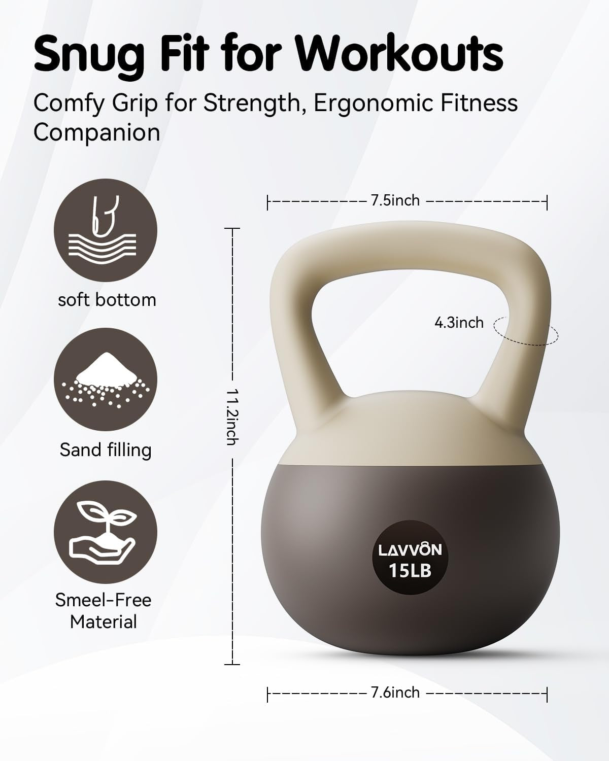 Soft Kettlebell - Cushioned Impact-Resistant Base and Anti-Slip, Kettle Bell Anti-Slip Grip Weight for Home Workouts, Safe Strength Training Kettlebells Sets for Women & Men, with Non-Slip Gloves