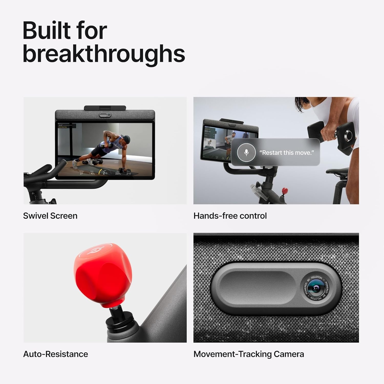 Peloton Exercise Cross Training Bikes, Indoor Stationary Spin Bikes for Home Workouts, Space-Friendly Exercise Equipment for Cardio and Strength Workout & Indoor Cycling