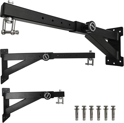 Heavy Duty Punching Bag Hanger, Wall Mounted Punching Bag Hanger, Adjustable Length and Height Heavy-Duty Punching Bag Bracket, Suitable for Home Gym