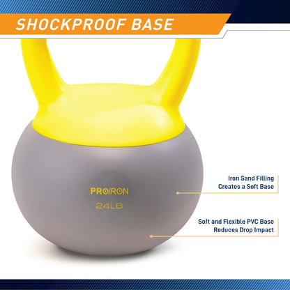 Soft Kettlebell 8Lb, 16Lb, 24Lb, 32Lb Kettlebells with Iron Sand, Non-Slip Handle, Kettle Weights for Fitness, Exercise, Workout, Home Gym, Strength Training, Bodybuilding Weightlifting