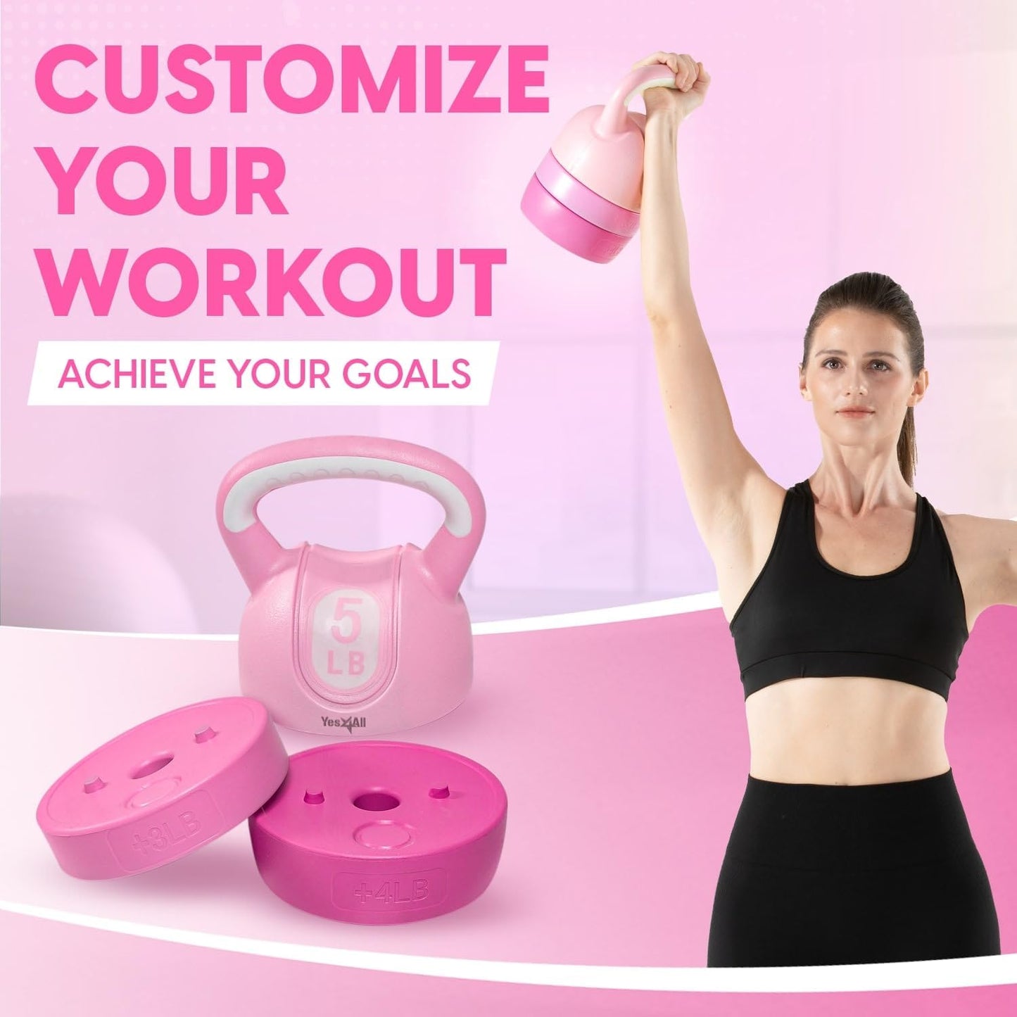 Kettlebell Sets - Adjustable Kettlebell Set for Strength Training - Kettlebells Adjustable Weight for Versatile Workouts