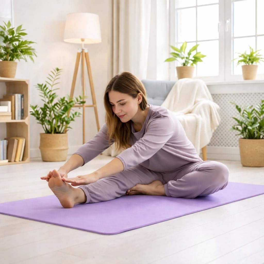 Yoga Kit, 7-Piece Yoga Mat Set for Home Workouts, Thick Yoga Mat, Yoga Blocks, Strap, Yoga Towels & Carrying Bag, Exercise Mat with Yoga Equipment for Women & Men, Enhance Yoga Practice