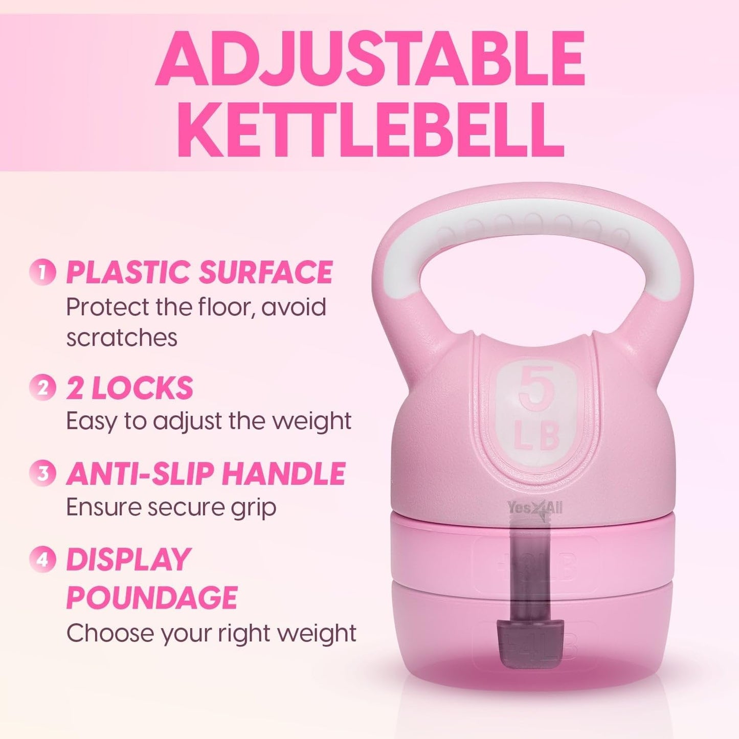 Kettlebell Sets - Adjustable Kettlebell Set for Strength Training - Kettlebells Adjustable Weight for Versatile Workouts