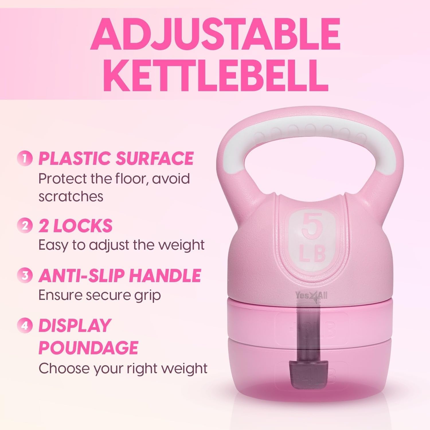 Kettlebell Sets - Adjustable Kettlebell Set for Strength Training - Kettlebells Adjustable Weight for Versatile Workouts