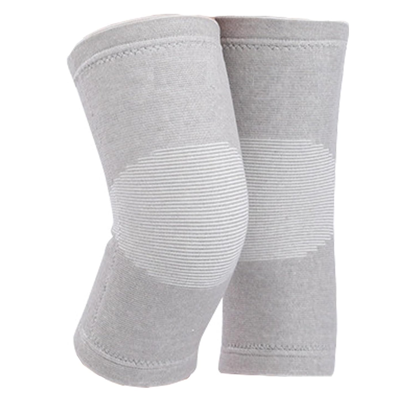 Bamboo Charcoal Knee Sleeve - Bamboo Compression Knee Sleeve for Men and Women - Elastic Warm Knee Brace for Arthritis(Gray, Large)