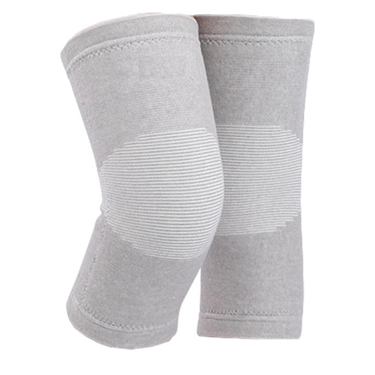 Bamboo Charcoal Knee Sleeve - Bamboo Compression Knee Sleeve for Men and Women - Elastic Warm Knee Brace for Arthritis(Gray, Large)