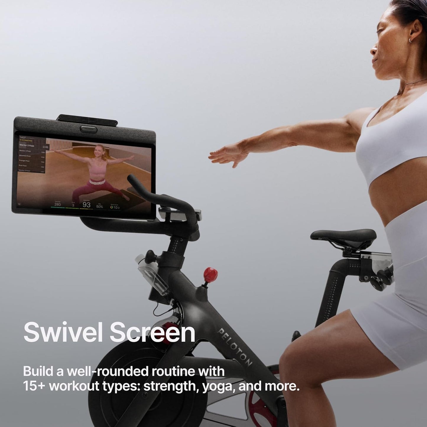 Peloton Exercise Cross Training Bikes, Indoor Stationary Spin Bikes for Home Workouts, Space-Friendly Exercise Equipment for Cardio and Strength Workout & Indoor Cycling