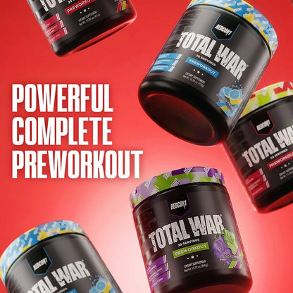 Total War Pre Workout - Beta Alanine + Citrulline Malate Keto Friendly Preworkout for Men & Women with 320Mg of Caffeine - Fast Acting -Blue Lemonade (30 Servings)