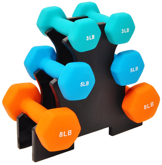Dumbbell Set with Stand (2Lbs, 3Lbs, 5Lbs Set)