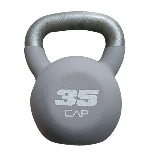 , 35Lb Neoprene Coated Kettlebell, Gray
