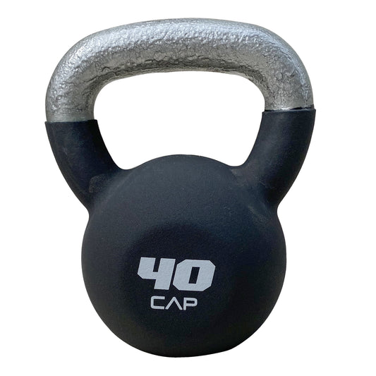 , 40Lb Neoprene Coated Kettlebell, Black