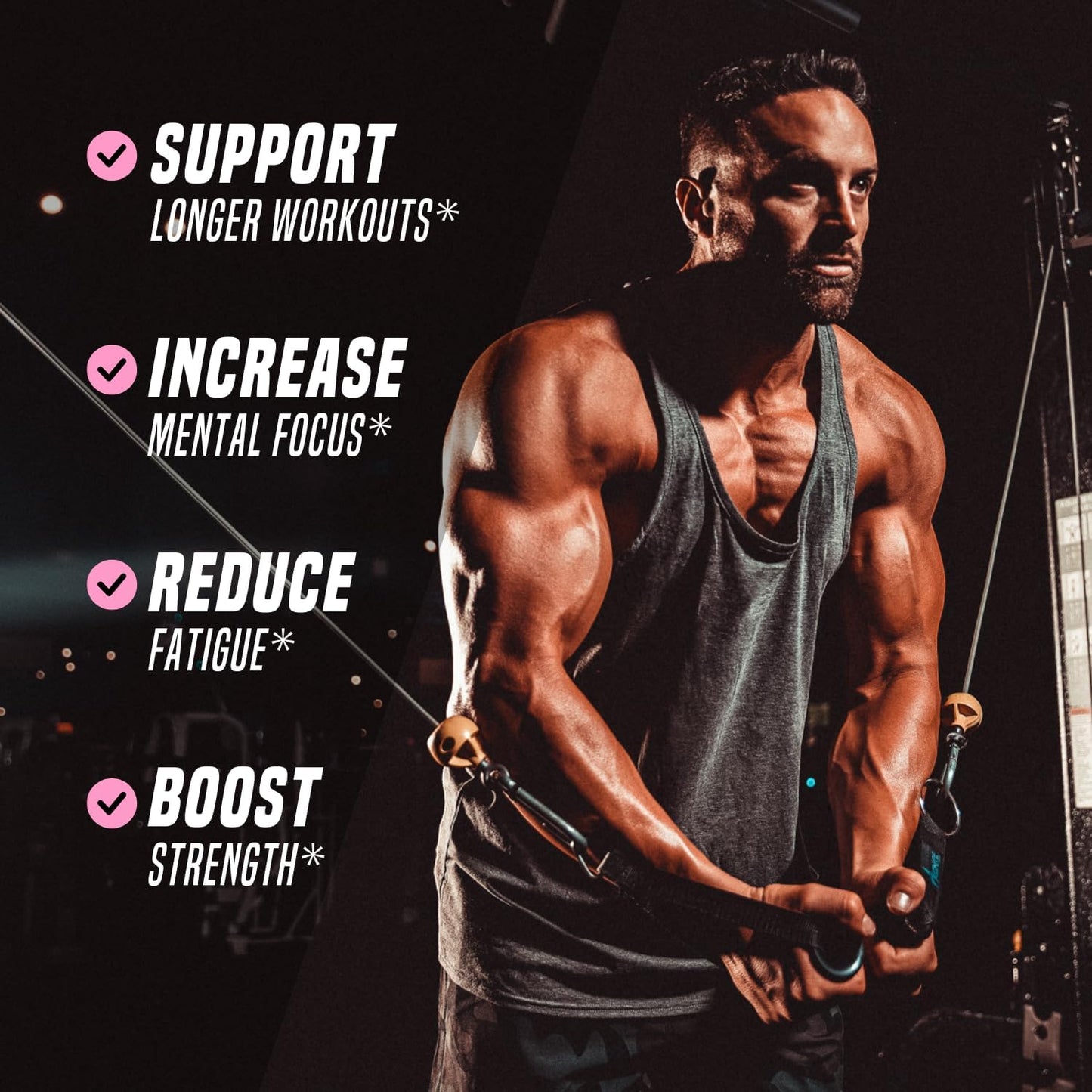 Preworkout for Men & Women - Nootropic Pre Workout without Creatine, Pre-Workout Powder with Taurine Rhodiola Citrulline Malate Beta Alanine Caffeine (Strawberry Lemonade)