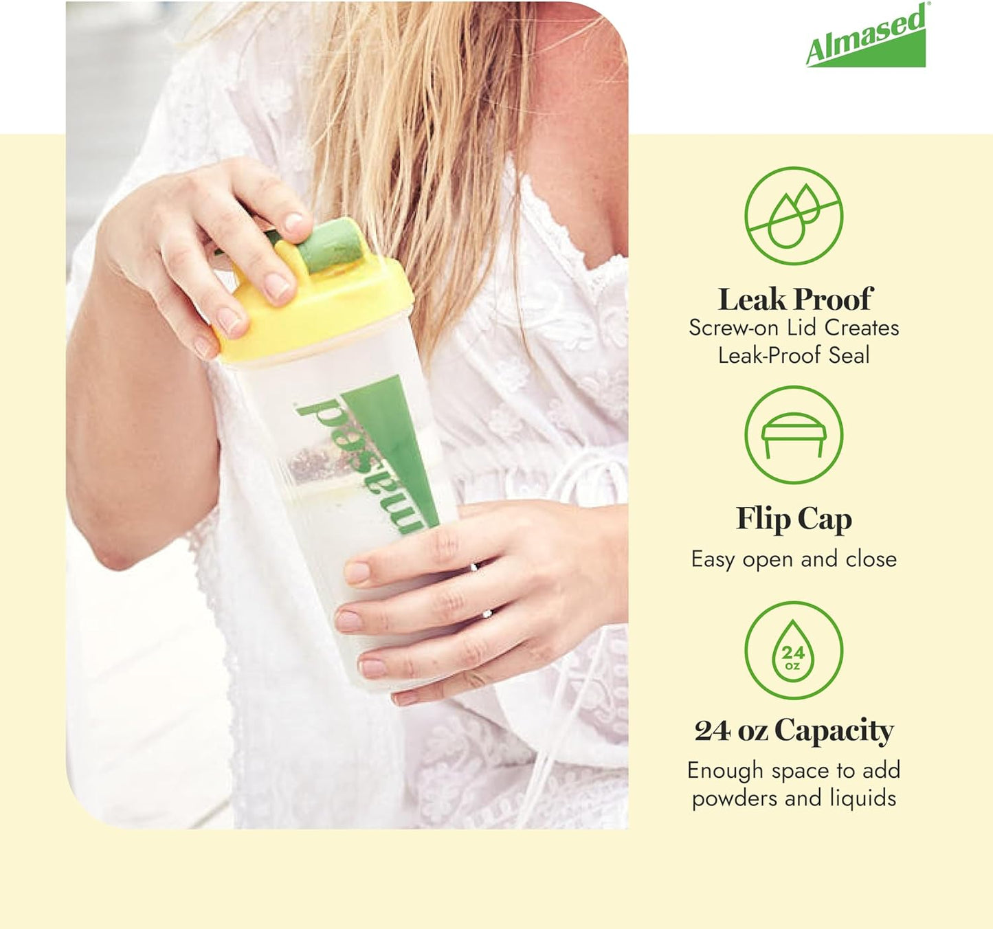 Protein Shaker Bottle | for Protein Mixes | Smoothie Bottle | Perfect Shaker Cups for Protein Shakes and Preworkout, 24 Oz Capacity (700 ML)