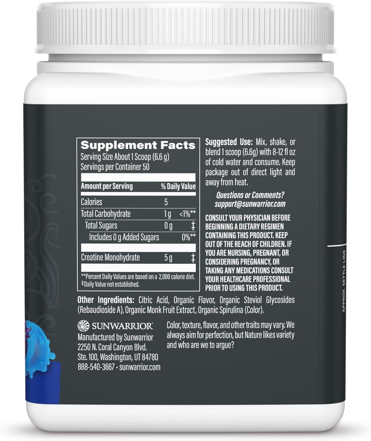 Creatine Monohydrate Powder Micronized Preworkout Recovery Supplement | Support Muscle Building, Strength Training, Cognition | Vegan & Keto Friendly Easily Mixes (50 Servings) Blue Raspberry Flavored