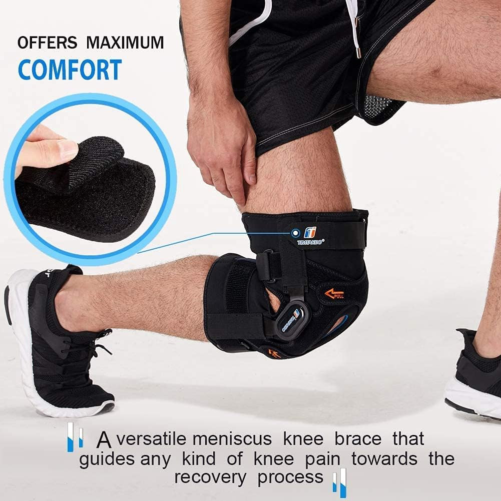 plus Size Hinged Knee Braces for Knee Pain Relieve, GEL Patella Knee Brace with Side Stabilizers for Men Women, Knee Support for Meniscus Tear,Acl,Mcl,Arthritis