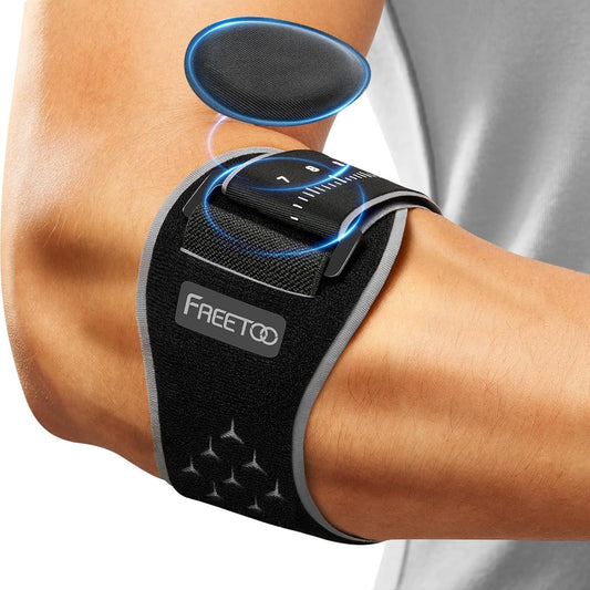 Tennis Elbow Brace for Men Women for Tendonitis, Tennis Elbow Strap with Gel Pad, Golfers Elbow Brace for Men for Tennis & Golfers Elbow,Lateral Medial Epicondylitis. Fits Forearm 7.1''-11''