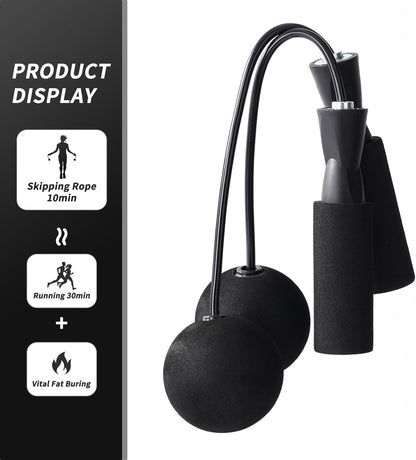Cordless Jump Rope with Weight Ball, Fitness Training Jump Rope, Indoor Home Exercise, Suitable for Men Women.