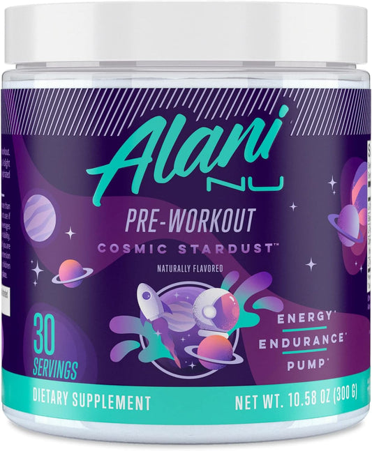 Pre Workout Powder Cosmic Stardust | Amino Energy Boost | Endurance Supplement | Sugar Free | 200Mg Caffeine | L-Theanine, Beta-Alanine, Citrulline | 30 Servings